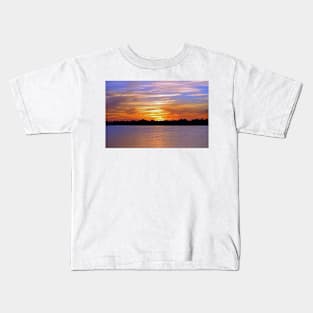 Orange & Blue Sunset Kids T-Shirt